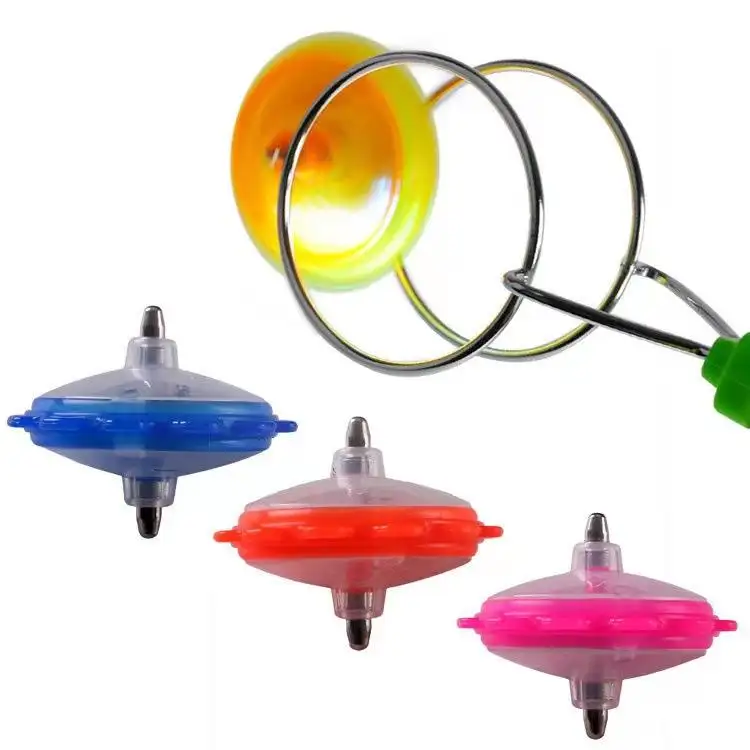 Niños creativos mano Spinner Gyro juguetes Flash educativo Spinning Tops juguete descompresión LED giroscopio magnético juguetes sensoriales