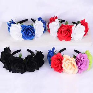 Festival Party Fancy Hair Bands Mexican Headpiece Bride Headband Holiday Party Simulation Flower Headband