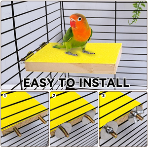 Perchoir en bois dur pour oiseaux et perroquets, jouet à mâcher pour pigeons et perroquets - Product Image 3