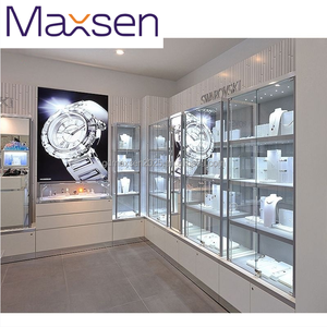 Exhibidor de Joyería <span class=keywords><strong>con</strong></span> Iluminación LED de Vidrio de Estilo Moderno, Hecho a Medida, Ecológico - Product Image 5