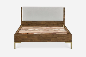 Muebles de Dormitorio de Lujo Personalizados, Cama Matrimonial o King Size, Juego de Cama Doble de Madera de Roble Salid - Product Image 6
