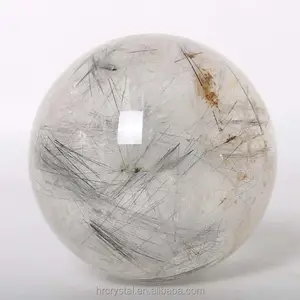 Unique Only Natural Crystal Sphere Polished Black Tourmaline Quartz Crystal Ball Sphere