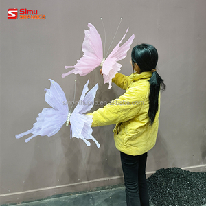 Nuova Serie di Farfalle Giganti Viola per Decorazioni Matrimoniali, Decorazioni <span class=keywords><strong>Fantasy</strong></span> per Matrimoni con Farfalle Giganti - Product Image 1