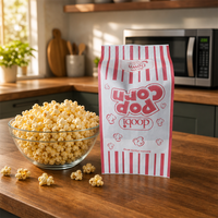 Sacs d'emballage en papier pour pop-corn, écologiques, résistants à la graisse, compatibles micro-ondes, scellables à chaud, vente en gros OEM