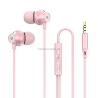 Écouteurs filaires métalliques premium 3,5 mm intra-auriculaires avec micro, basses Hi-Fi stéréo pour smartphone et ordinateur portable