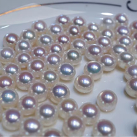 Vente chaude Blanc Translucide rose 9-10mm Perles D'eau Douce Naturelles Perles
