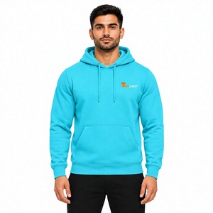 Sweat à capuche pour homme Streetwear Premium en molleton noir à manches longues, coupe décontractée oversize - Product Image 1