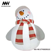 Muñeco de Nieve Inflable Navideño con Luces LED Personalizadas, para Exteriores, de 2-8m, 110V-220V, con Soplador, Certificado CE, MH Dreamland