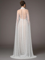 Robe longue tendance 2025 en stock, nouvelle collection, ornée de perles et de mailles, élégante pour femme, idéale pour les soirées
