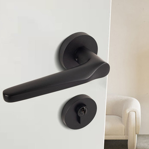 Solid <strong>Brass</strong> Interior <strong>Door</strong> Lock <strong>Handle</strong> Split Luxury Privacy Copper <strong>Door</strong> Lever <strong>Handles</strong> - Product Image 5