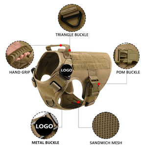 Harnais en nylon pour animaux de compagnie OEM gilet pour chiens manteau de refroidissement rétractable poitrine d'entraînement pour animaux de compagnie harnais tactique pour chiens - Product Image 3