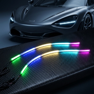 MISUN Striscia LED RGB per Cofano Auto, Luce Diurna RGBW DRL per Fari <span class=keywords><strong>Porsche</strong></span> Cayenne e Altri <span class=keywords><strong>Accessori</strong></span> per Illuminazione Auto - Product Image 1