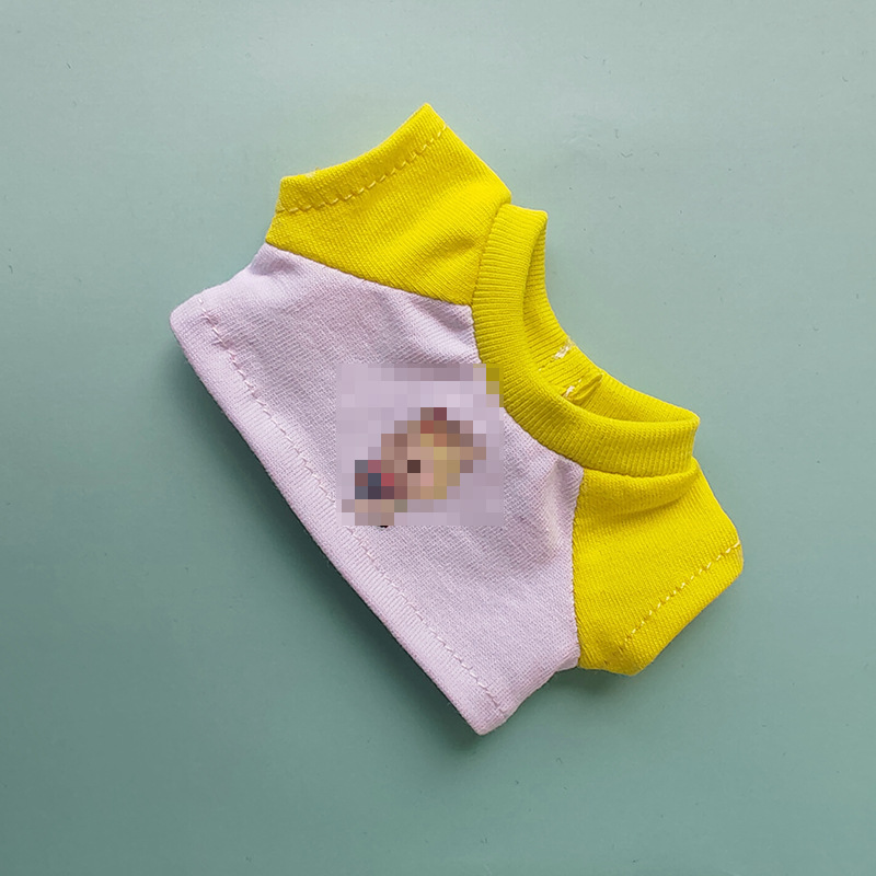 T-shirt con spalla rosa-giallo fluo