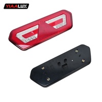 Feu arrière LED hexagonal pour remorque, feu stop, clignotant, marche arrière, lentille rouge pour semi-remorque, remorque de fret, camion benne