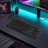 Clavier mécanique optique filaire OEM ODM 88 touches avec interrupteur à bouton rotatif pour échange à chaud pour les fabricants en gros