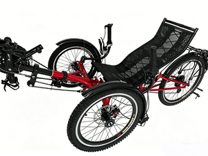 Triciclo Reclinable de Aluminio Ajustable de 21 Velocidades, Bicicleta de 3 Ruedas para Paseo Relajado - Product Image 5