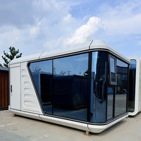Maison capsule spatiale modulaire moderne, préfabriquée en acier, portable, étanche, pour hôtel, gîte, camping, bureau