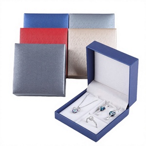 Factory Direct Leatherette Paper Jewelry Set <b>Box</b> Ring <b>Earrings</b> Necklace Three-piece Fashion Jewelry <b>Gift</b> <b>Box</b> for Valentine's Day - Product Image 1