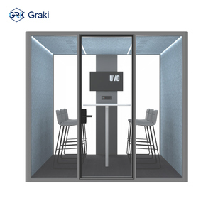 Портативные звукоизолированные офисные кабины Graki Model L с современной рамой из алюминиевого сплава и освещением 4000K. Цена. - Product Image 3