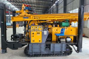 High Quality Crawler 180m-400m Depth Drilling Rig Water Well Ground Drilling Machine with <b>Pump</b> and Motor 380v Voltage - Product Image 2