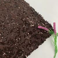 Tissu en maille à paillettes brillantes pour vêtements de scène, mariage, filles, 100% polyester, séchage rapide, brodé, non tissé, poids moyen, Chine