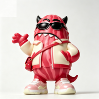 Figurine de collection personnalisée en PVC et ABS, motif melon rouge rayé, monstre démoniaque cool, fabriquée en Chine, OEM sur mesure pour la vente en gros aux marques