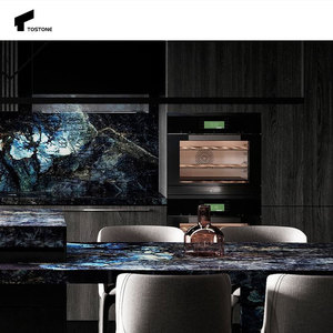 Tostone lusso brasile <span class=keywords><strong>blu</strong></span> giada lastra di <span class=keywords><strong>marmo</strong></span> <span class=keywords><strong>naturale</strong></span> per cucina isola scrivania soggiorno mobili camera decorazione interni - Product Image 6