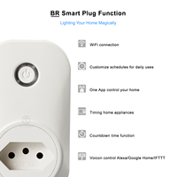 Prise intelligente WiFi 10A avec contrôle, design moderne, protection IP20 pour maison intelligente