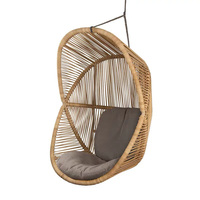 Fauteuil suspendu en rotin, moderne et résistant à l'eau, pour villa et cour, fabriqué à Foshan