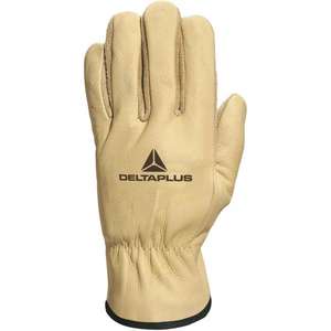 DELTA PLUS - FIB4909 Gant en cuir pleine fleur beige hydrofuge avec paume retournée (multi-pack) GANTS - Product Image 1