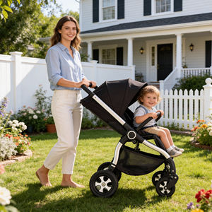 Système de voyage pour bébé 4 en 1, <span class=keywords><strong>poussette</strong></span> légère en alliage, landau, berceau pour bébé en option, ceinture de sécurité à cinq points, âge 3 ans - Product Image 1