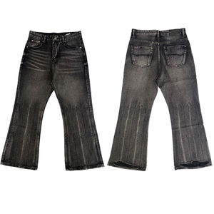 <span class=keywords><strong>Jeans</strong></span> da Uomo Personalizzati, Casual, Gamba Larga, Neri, Lavaggio <span class=keywords><strong>Stone</strong></span> Washed, Stile Baggy Cargo a Gamba Dritta - Product Image 1