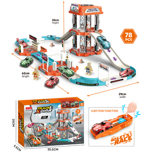 78 Pièces Jouet Éducatif Électrique à Assembler Soi-même : Circuit Ferroviaire, Toboggan et <span class=keywords><strong>Parking</strong></span> pour Garçons et Filles - Product Image 4