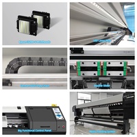 Imprimante éco-solvant grand format 3,2 m avec 2/4 têtes Epson I3200, haute vitesse, pour autocollants vinyle, bâches flexibles et publicité extérieure
