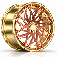Jantes en alliage d'aluminium forgé GVICHN Custom Gold Mesh 6061-T6 de 18 à 24 pouces pour Ford Mustang Camaro Challenger