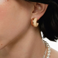Soldes Flash : Boucles d'oreilles pendantes géométriques en résine couleur printemps, plaquées or, en forme d'arche, pour femme, bijoux fantaisie