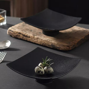 Plato de fruta <span class=keywords><strong>chino</strong></span> de pierna alta bandeja de pastel de té de cerámica mesa de centro postre bandeja de fruta plato de pastelería de Hotel - Product Image 4