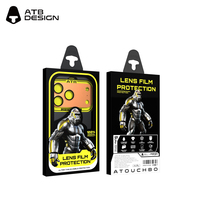 Protection d'objectif d'appareil photo en verre trempé 3D métal brossé pleine couverture ATB pour iPhone 17 Pro et iPhone 17 Pro Max