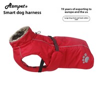 Vêtements pour chiens les plus vendus : Manteau en velours effet peau de pêche, harnais en tissu croustillant, vêtements chauds d'hiver pour animaux de compagnie