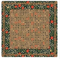 Alas Meja Kulit Motif Kotak-kotak Modern Mewah Ukuran 31.5x31.5 Inci - Alas Meja Portabel Anti Selip Peredam Suara untuk Permainan Amerika