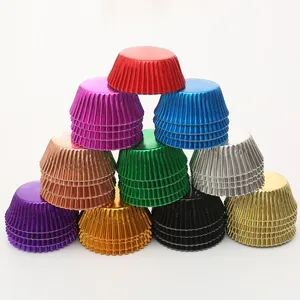 60gsm Aluminum foil cupcake mold for 10 kinds of different color