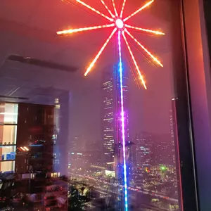 Wi-fi RGB智能发光二极管条形灯户外装饰品烟花圣诞灯带5个烟花