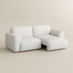 Sofá Eléctrico Reclinable con Textura de Nube Crema, Sofá Suave para Descansar, Asiento Amplio, Respaldo Alto, Muebles para Sala de Estar, Hogar y Hoteles - Product Image 4