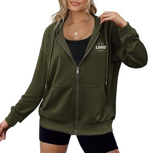 <span class=keywords><strong>Felpa</strong></span> da <span class=keywords><strong>donna</strong></span> <span class=keywords><strong>con</strong></span> <span class=keywords><strong>cappuccio</strong></span> Casual <span class=keywords><strong>con</strong></span> cerniera sport alla moda giacca a maniche lunghe a sezione sottile <span class=keywords><strong>con</strong></span> <span class=keywords><strong>cappuccio</strong></span> felpe <span class=keywords><strong>verde</strong></span> scuro - Product Image 1