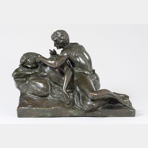 Statue de bronze grandeur nature d'un homme et d'une femme nus s'embrassant, sculpture d'amour à vendre - Product Image 2