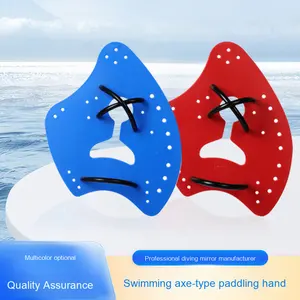 Paletas de entrenamiento de natación de silicona estilo hacha aletas de mano para mejora de velocidad para niños y adultos para uso en buceo - Product Image 5