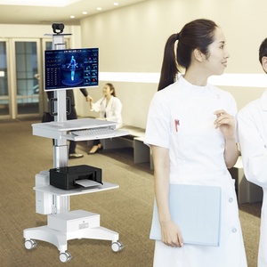 Chariot d'ordinateur <span class=keywords><strong>mobile</strong></span> d'hôpital réglable en hauteur chariot de moniteur médical terminaux de télémédecine pour l'école de bureau à domicile d'hôpital - Product Image 2
