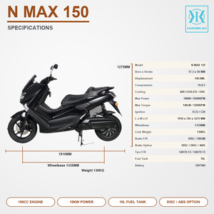Scooter à essence sport 150cc, refroidissement par air, moteur 10 kW, double amortisseur arrière, frein à disque avant, poignée arrière, fournisseur en gros - Product Image 3