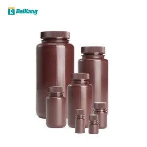 Nhà sản xuất trực tiếp cung cấp Thuốc thử chai cho phòng thí nghiệm PP nhựa 500ml chất liệu màu nâu chai tròn