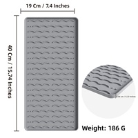 Tapis en silicone pour machine à café, antidérapant, résistant à la chaleur, grand format, avec drain pour l'eau